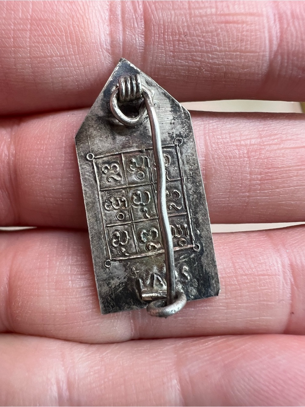 Silver Tone Thai Buddha Amulet Pendant - Picture 2 of 11